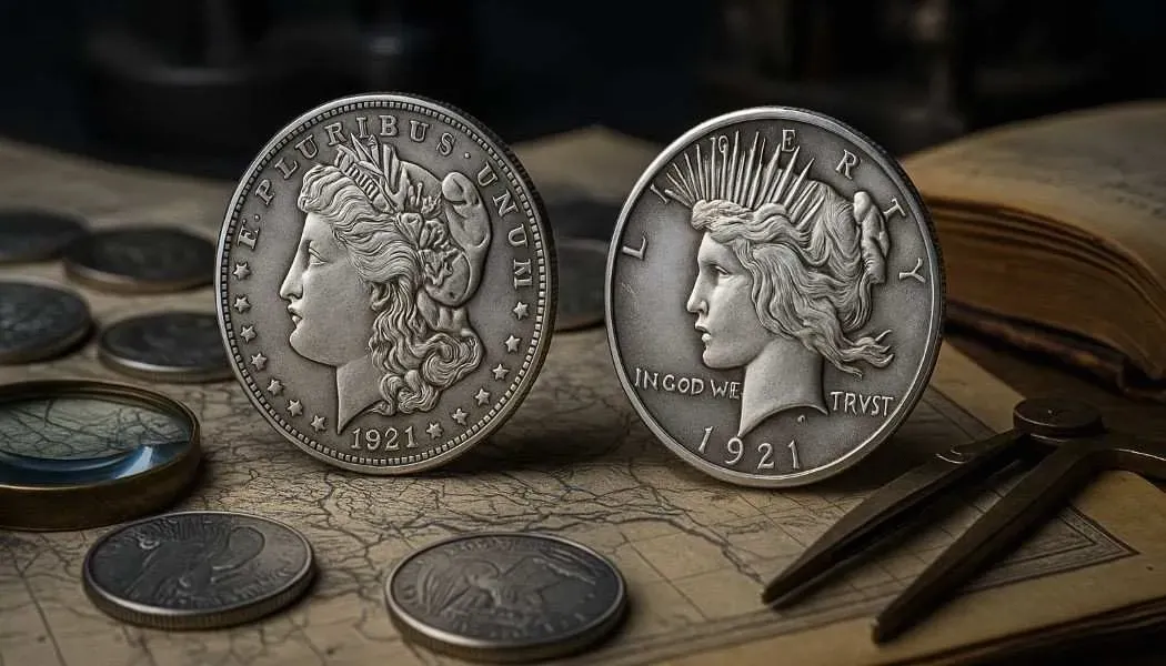 1921 Morgan vs. Peace Dollar Comparison & Value Guide