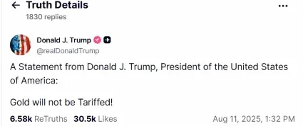 Tariff social media post