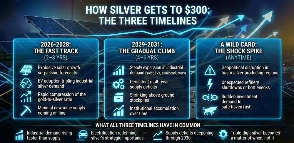 How silver can reach 300 infographic