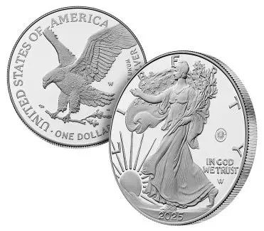 2025-W Laser Engraved Laser Beam Privy 1 oz Proof Silver American Eagle