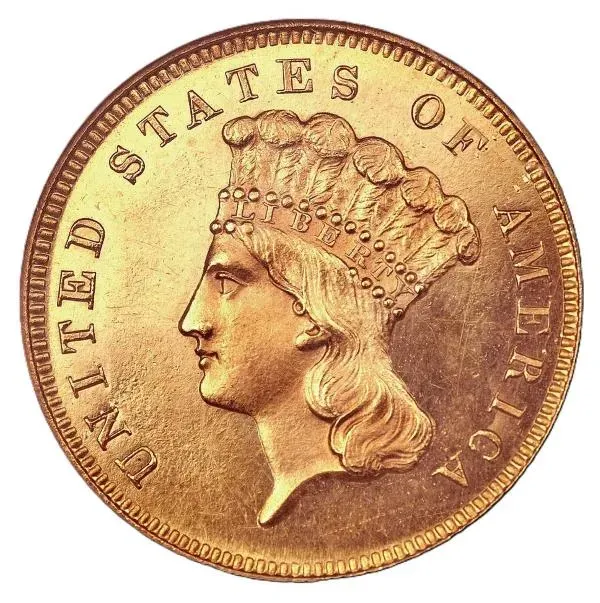 Indian Princess Head $3 Gold Coin (1854-1889): A Numismatic Treasure