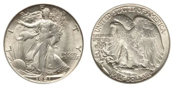 1921-D Walking Liberty Half Dollar