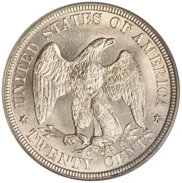 learn about the Liberty Seated Twenty cent coin