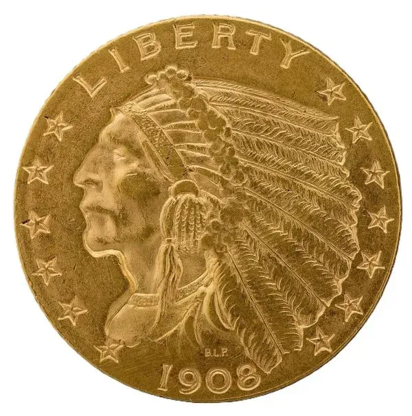 Indian Head $2.5 Gold Coin (1908-1929): A Coveted Piece of Numismatic History