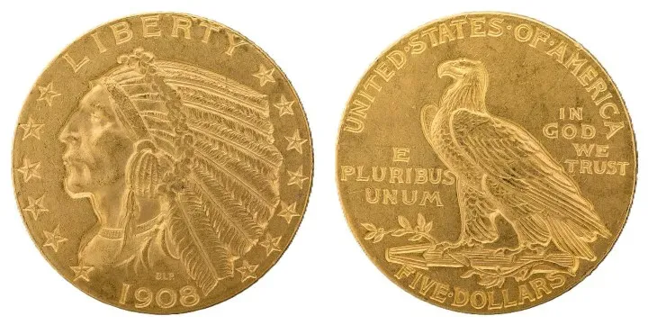 learn about the U.S. Mint Indian Head Gold Half Eagle coin