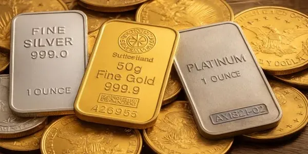 gold compared to silver and platinum