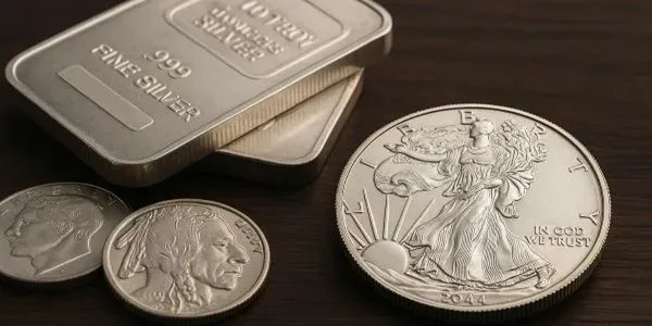 silver coins rounds bars