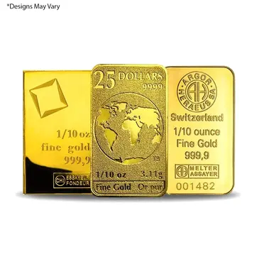 Default 1/10 oz Generic Gold Bar .999+ Fine (Secondary Market)