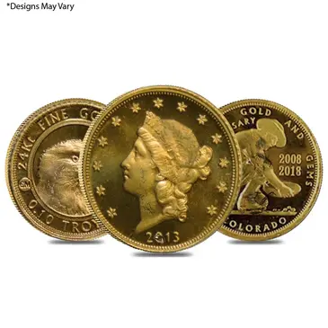 Default 1/10 oz Generic Gold Round .999+ Fine (Secondary Market)