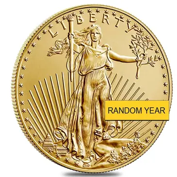 American 1/10 oz Gold American Eagle $5 Coin BU (Random Year)