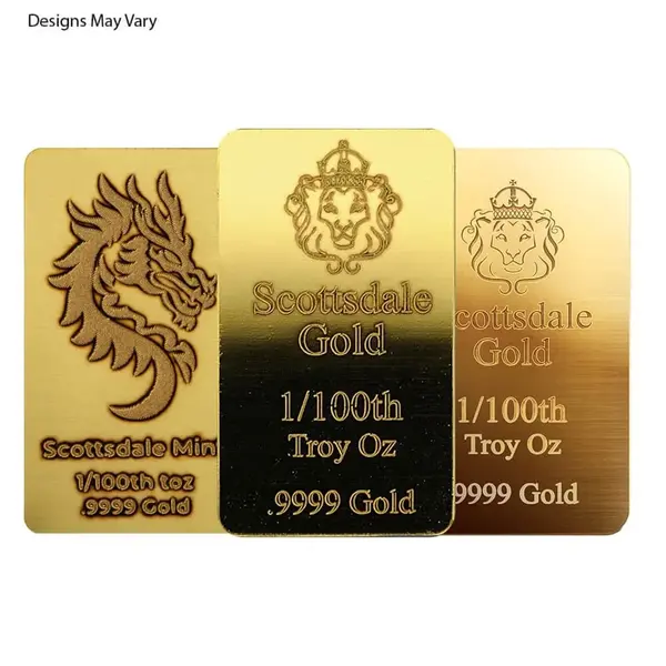 Default 1/100 oz Generic Gold Bar .999+ Fine (Secondary Market)