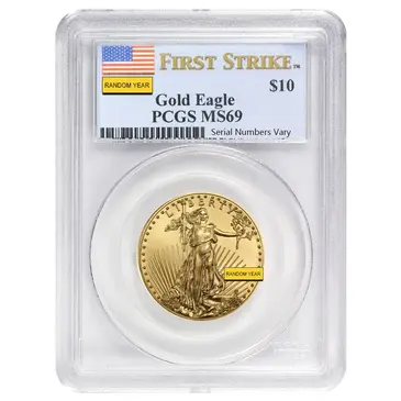 American 1/4 oz $10 Gold American Eagle PCGS MS 69 (Random Year)