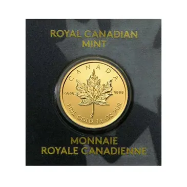 Canadian 1 gram Canadian Gold Maples $.5 Coin .9999 Fine - Maplegram25™ (Random Year)