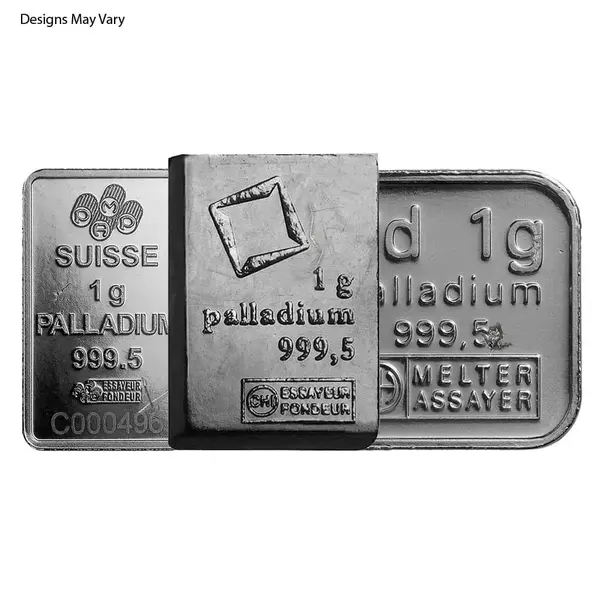 Generic 1 gram Generic Palladium Bar .999+ Fine (Secondary Market)
