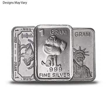 Default 1 gram Generic Silver Bar .999 Fine