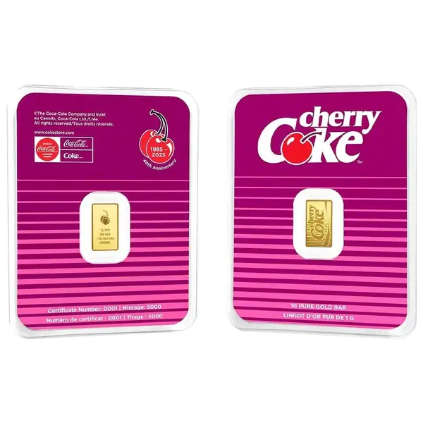 Default <span data-sheets-root="1" style="font-size: 11pt; font-family: Arial;">1 Gram PAMP Suisse Coca-Cola® Cherry Coke Gold Bar 40th Ann. (in TEP)</span>