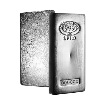 Default 1 kilo Johnson Matthey (JM) Silver Vintage Bar .999 Fine