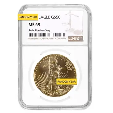 Default 1 oz $50 Gold American Eagle NGC MS 69 (Random Year)