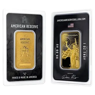 Default 1 oz Asahi American Reserve Columbia Goddess Gold Bar .9999 Fine