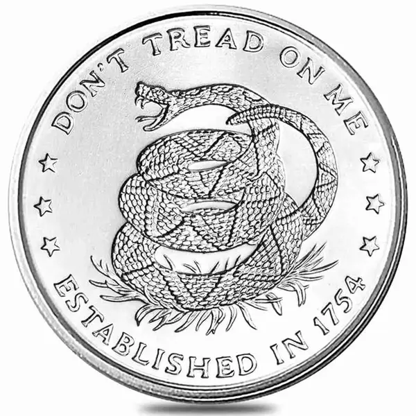 Default <!--StartFragment-->1 oz Don't Tread On Me Silver Round .999 Fine<!--EndFragment--><!--EndFragment-->