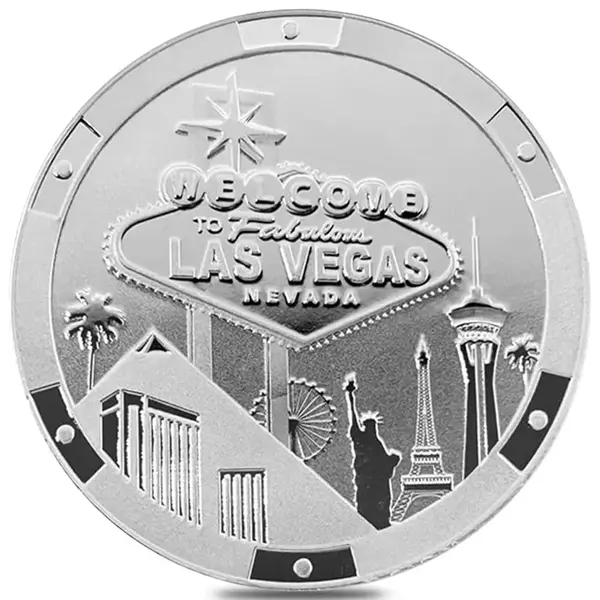 Default 1 oz First Mint Las Vegas Silver Round .999 Fine