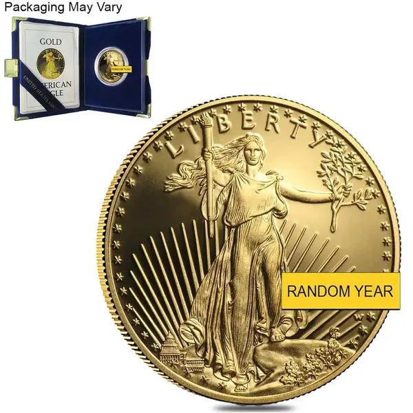 American <p>1 oz Gold American Eagle $50 Coin Proof w/Box &amp; COA (Random Year)</p>