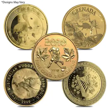 Default 1 oz Gold Coin Random Mint .999+ Fine (Scruffy)