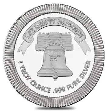 Default <p>1 oz Liberty Bell Stackable Silver Round .999 Silver</p>