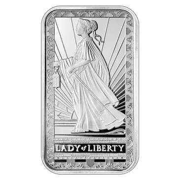 Default 1 oz PAMP Lady of Liberty Silver Bar .999 Fine