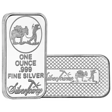Silvertowne 1 oz Prospector Silver Bar .999 Silver Random Design (Sealed)