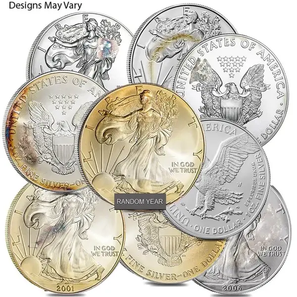 American <p>1 oz Silver American Eagle (Cull, Damaged, Circulated, Cleaned)</p>