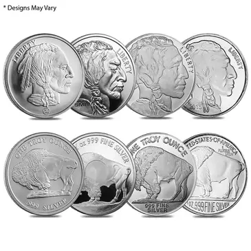 Default 1 oz Silver Buffalo Design Generic Rounds .999 Fine