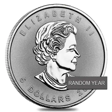 Canadian 1 oz Silver Canadian Maple Leaf BU (Random Year)
