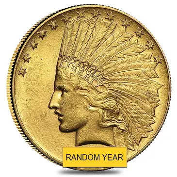 American $10 Gold Eagle Indian Head - Almost Uncirculated AU (Random Year)
