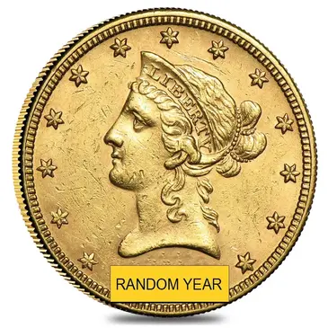 American $10 Gold Eagle Liberty Head - Almost Uncirculated AU (Random Year)