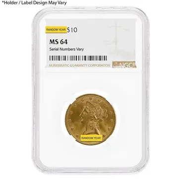 Default <p>$10 Liberty Head Gold Eagle NGC MS 64 (Random Year)</p>