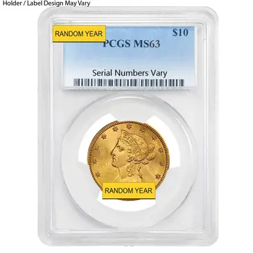 Default $10 Liberty Head Gold Eagle PCGS MS 63 (Random Year)