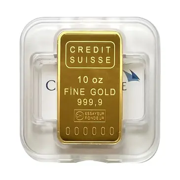 Credit Suisse 10 oz Credit Suisse Gold Bar .9999 Fine (w/Assay)