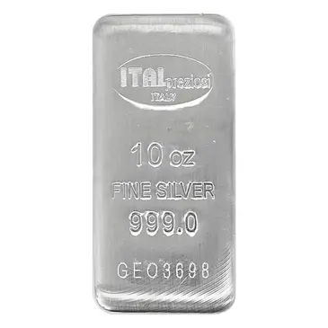 Default 10 oz Italpreziosi Italian Silver Cast Bar .999 Fine
