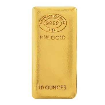 Default 10 oz Johnson Matthey (JM) Gold Bar .9999 Fine (USA)