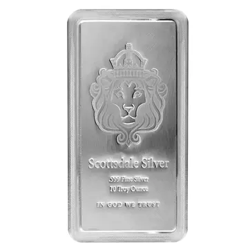 Default 10 oz Stacker Scottsdale Silver Bar .999 Fine