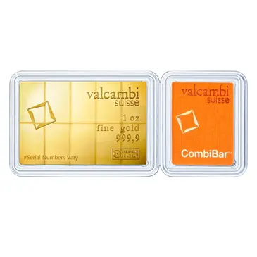 Valcambi 10 x 1/10 oz Gold Valcambi CombiBar .9999 Fine (In Assay)