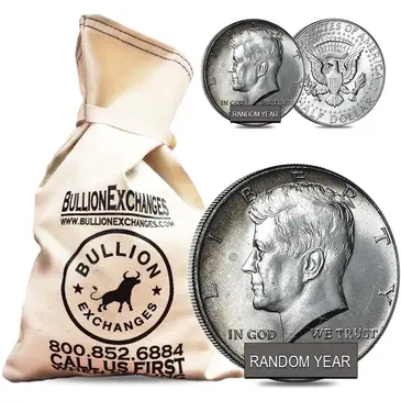 American $100 Face Value Bag - 200 Coins - 40% Silver Kennedy Half Dollars (Circ)