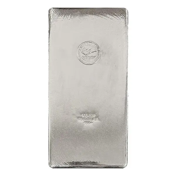 Default 100 oz First Mint Silver Cast Bar .999 Fine
