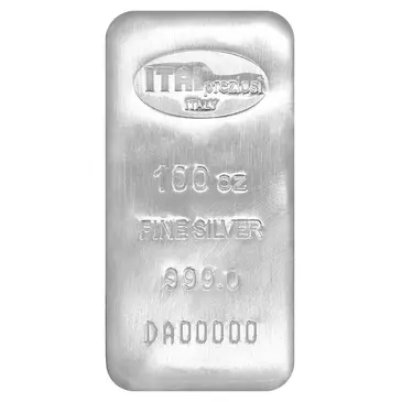 Default <p>100 oz Italpreziosi Italian Silver Cast Bar .999 Fine</p>