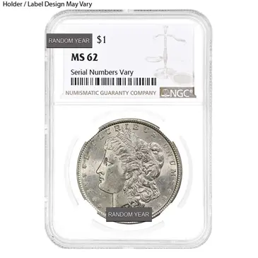 American <p>1878-1904 Morgan Silver Dollar $1 NGC MS 62 (Random Year)</p>