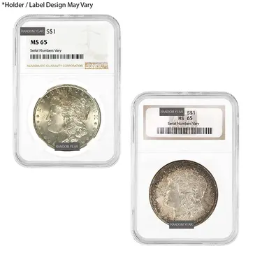 American 1878-1904 Morgan Silver Dollar $1 NGC MS 65 (Random Year)