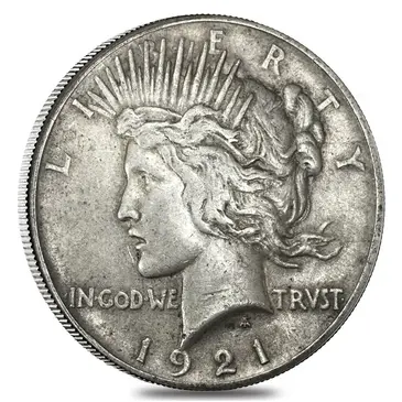 Default 1921 Silver Peace Dollar High Relief VG-XF
