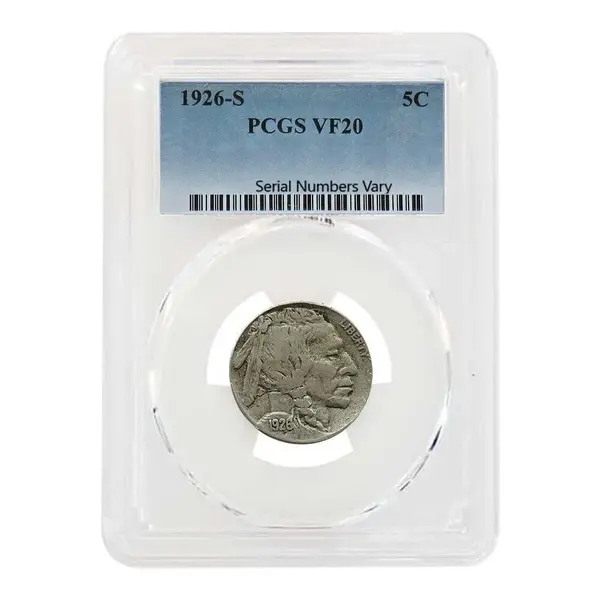 Default 1926-S Buffalo Nickel 5C PCGS VF 20