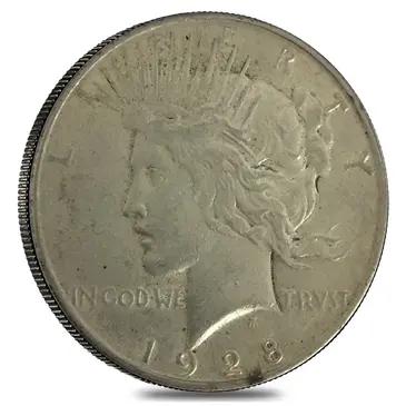 Default 1928 S Silver Peace Dollar VG-XF
